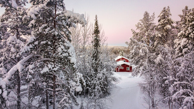 Drone Cabin &Auml;k&auml;slompolo Lapland Finland