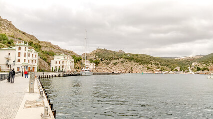 Obraz premium view of the sea city 