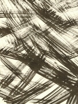  Abstract background with strokes. Black chaotic lines. Ink. Applied with a brush. Texture.