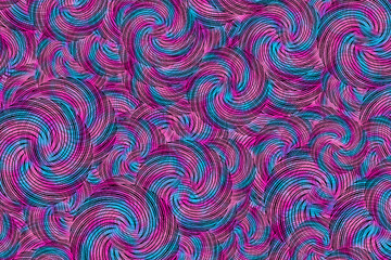 Abstract background illustration of overlapping swirls in pink and blue