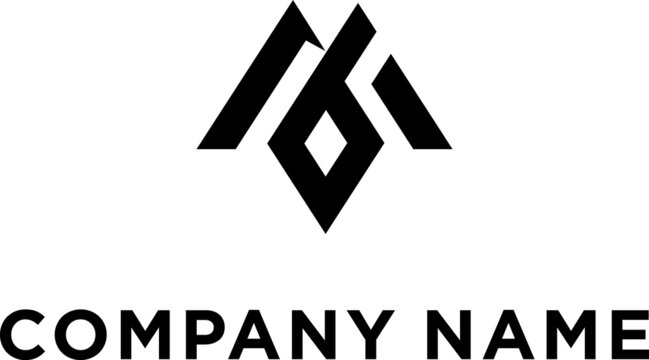 Initial letter b m logo template design Royalty Free Vector