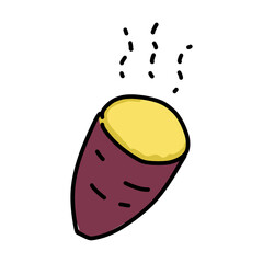 焼き芋のゆるいイラスト