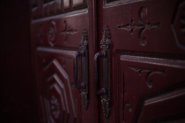 closeup old door detail 