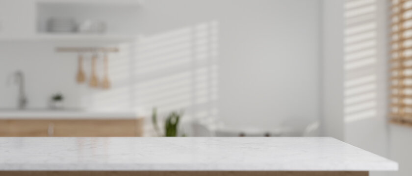 Modern kitchen background with copy space for product display