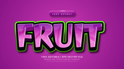 fruit 3d text style effect template