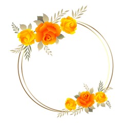 Beautiful floral frame background with soft colorful roses