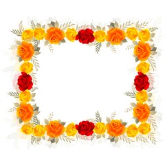 Decorative colorful floral wedding invitation card background