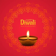 Happy diwali festival celebration card background