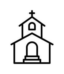 Easter flat line icon. Outline sign for mobile concept and web design, store