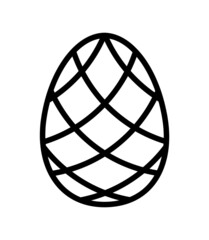 Easter flat line icon. Outline sign for mobile concept and web design, store