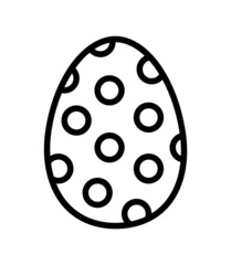 Easter flat line icon. Outline sign for mobile concept and web design, store