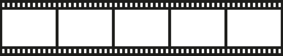 Film stripe. Tape film reel. Photoframe vector negative. Filmstripe retro movie template. Photography 35mm stripe.