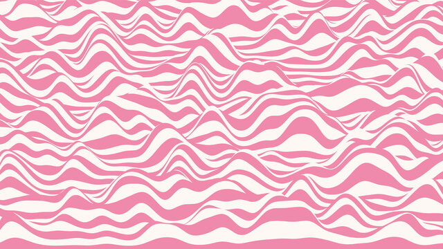 Trendy 3D lollipop stripes distorted backdrop. Candy ripple backdrop with optical illusion effect