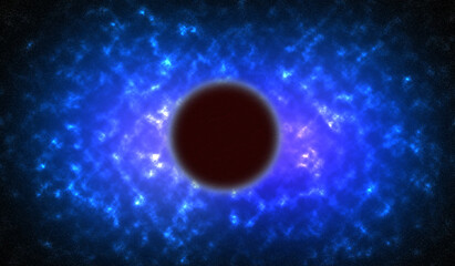 exploding exoplanet in the dark cosmos sky