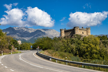 Fototapeta na wymiar Mombeltran castle in Avila, Castilla y Leon, Spain
