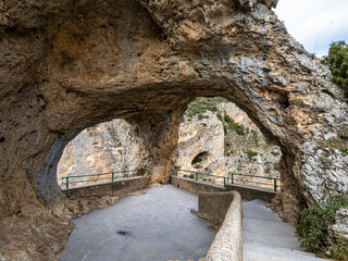 Window of devil. Ventano del Diablo. Villalba de la Sierra, Cuenca, Spain - Europe.