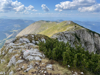 Nature of Hajla peak and Rugova mountains in Kosovo
