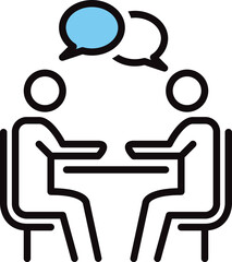 meeting line icon