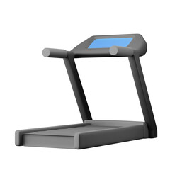 Obraz premium running exercise treadmill machine 3d icon 3d illustration gym equipment fitness theme isolated