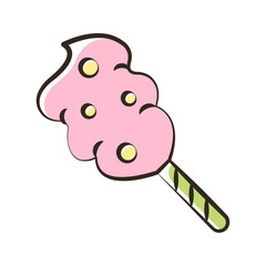 Cotton Candy vector Filled Outline Icon Design illustration. Food and Drink Symbol on White background EPS 10 File
