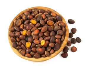 pine nuts isolated on white background