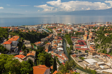 Fototapeta na wymiar Aerial view of Rijeka, Croatia