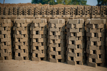 Brick factory in indian village