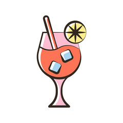 Mulled Wine vector Filled Outline Icon Design illustration. Food and Drink Symbol on White background EPS 10 File