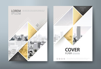 Annual report brochure flyer design template vector, Leaflet presentation, book cover, layout in A4 size