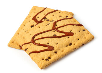 cookie with chocolate isolated on white backrgound