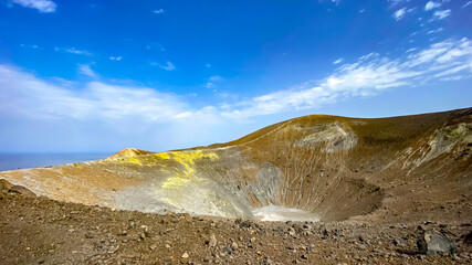 View to the Gran Cratere on Vulcano, Aeolian Islands, Italy © MarkeVyd.