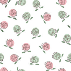 Floral roses pattern