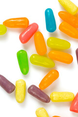 jelly pills candies isolated on white background