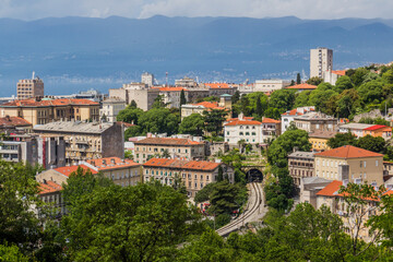 Fototapeta na wymiar Skyline view of Rijeka, Croatia