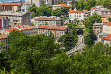 Fototapeta na wymiar Railway tunnel in Rijeka, Croatia