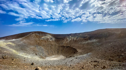 View to the Gran Cratere on Vulcano, Aeolian Islands, Italy