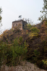 Fototapeta na wymiar Ancient Chinese Architecture-the Great Wall Landscape of Qingshan Pass