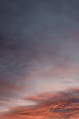 Sunset In The Clouds With Dramatic Mood