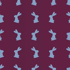 Easter seamless bunnies pattern for fabrics and textiles and packaging and gifts and cards and linens and kids 