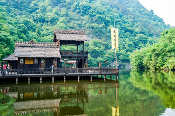 Wudang Mountain, Shiyan City, Hubei Province, May 27, 2011. Ancient Chinese Architecture: Close-up...