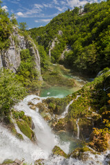 Fototapeta na wymiar Sastavci waterfall in Plitvice Lakes National Park, Croatia