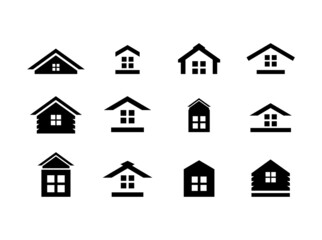various of house icons. home button for website and page of apps.