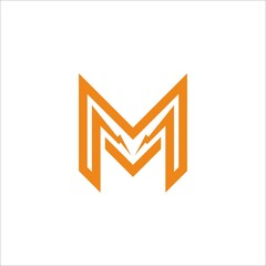 Letter M Energy Logo. Light Logo. Bolt Logo. Strong Logo.