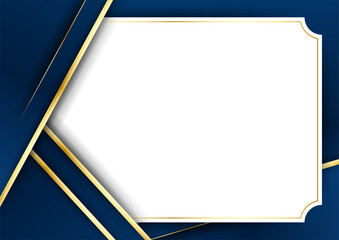 Elegant professional blue gold certificate design template