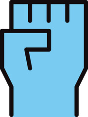 fist line icon