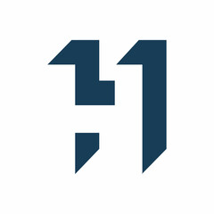 initial h building letter logo design