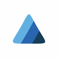 triangle gradient mountain logo design