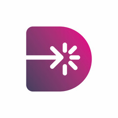 initial d letterarrow target logo design