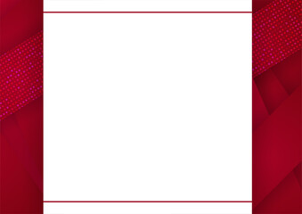 Minimalism geometric red certificate design template