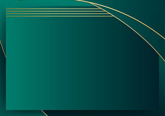 Modern dark green and gold abstract background